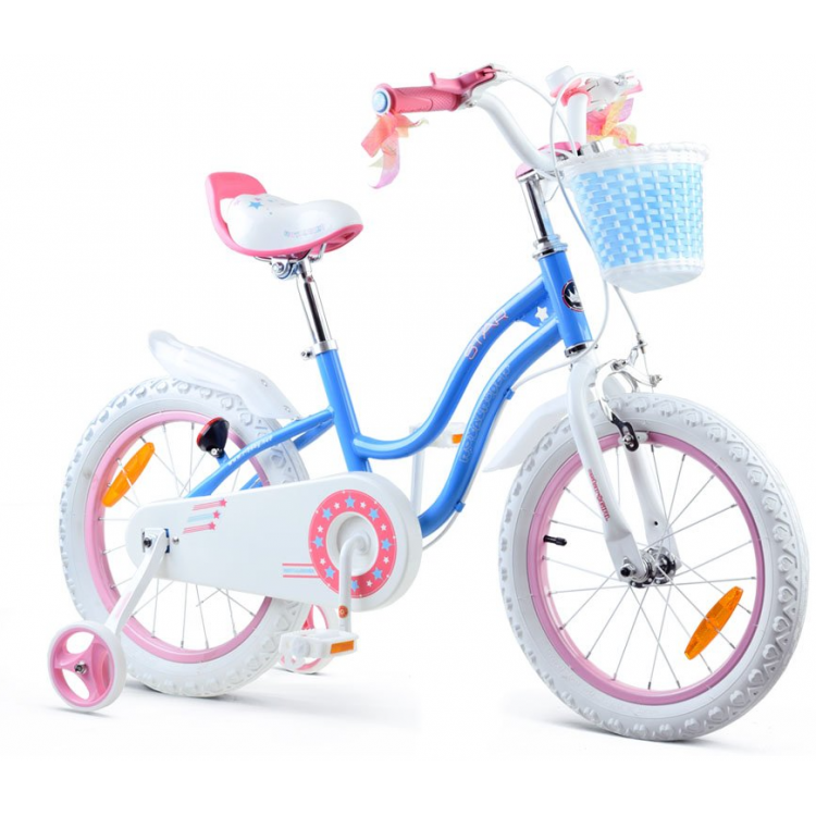Detský bicykel 16" RoyalBaby Star Girl RB-16G-1 bielo-modrý 